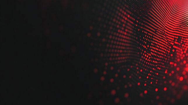 Abstract red dot pattern on dark background