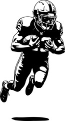 Fototapeta premium American football, athlete, sports, running vector bundle