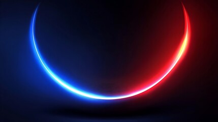 Obraz premium Abstract neon crescent