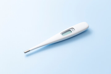 青背景に体温計