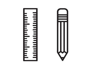 Elegant Vector Ruler and Pencil Drawing Design