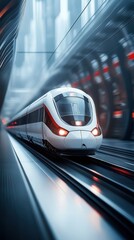 High-Speed Train in Motion