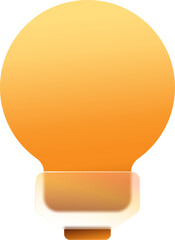 Transparent Background Light Bulb Idea Glassmorphism Icon Design