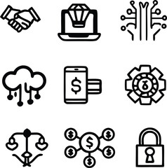 Flat Style Icon Set &ndash; Modern Vector Symbols for Web and App Design