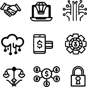 Flat Style Icon Set &ndash; Modern Vector Symbols for Web and App Design