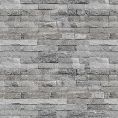 Gray stacked stone wall texture, rustic natural masonry pattern for architectural backgrounds and 3D rendering surfaces
