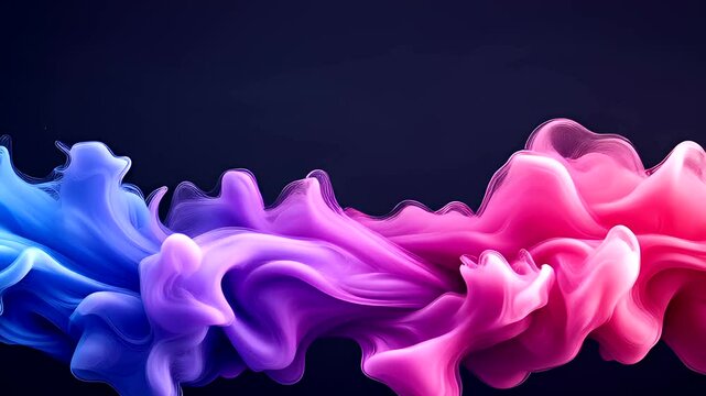 Abstract pink and blue smoke effect animation loop for backgrounds and overlays