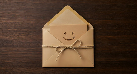 Happy Mail Surprise Positive Note Encouragement Thank You Card