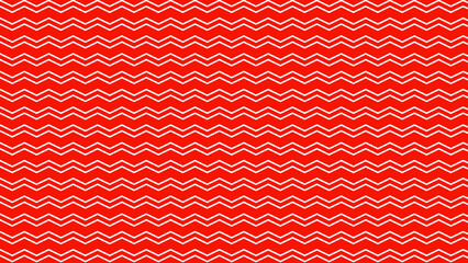 Red and white seamless pattern horizontal zigzag background. Zigzag wave contrast wallpaper. Classic background.
