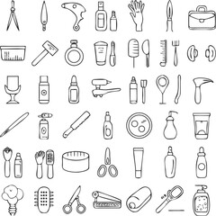 Fototapeta premium hand drawn medical icons