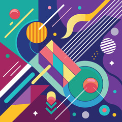 Abstract line shapes concept design background. Abstract Colorful Background. Abstract shapes background. Abstract colored background. Vector illustration stock illustration