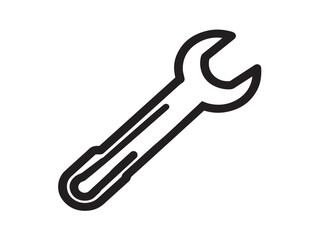 Minimalist Tool Symbol in Elegant Line Style