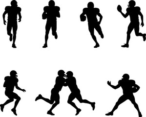 American Football Player Helmet  vector bundle