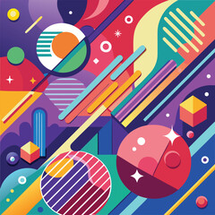 Abstract line shapes concept design background. Abstract Colorful Background. Abstract shapes background. Abstract colored background. Vector illustration stock illustration