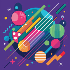 Abstract line shapes concept design background. Abstract Colorful Background. Abstract shapes background. Abstract colored background. Vector illustration stock illustration