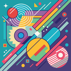 Abstract line shapes concept design background. Abstract Colorful Background. Abstract shapes background. Abstract colored background. Vector illustration stock illustration