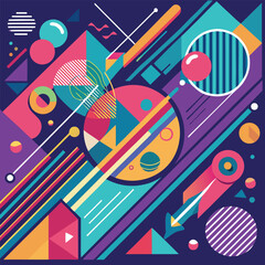 Abstract line shapes concept design background. Abstract Colorful Background. Abstract shapes background. Abstract colored background. Vector illustration stock illustration