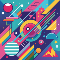 Abstract line shapes concept design background. Abstract Colorful Background. Abstract shapes background. Abstract colored background. Vector illustration stock illustration