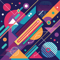 Abstract line shapes concept design background. Abstract Colorful Background. Abstract shapes background. Abstract colored background. Vector illustration stock illustration