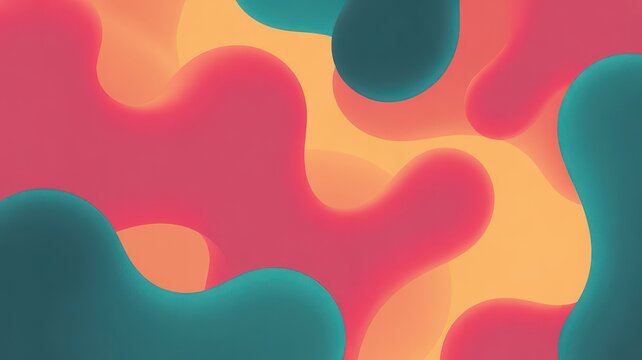 Abstract fluid shapes in vibrant colors representing dopamine design  