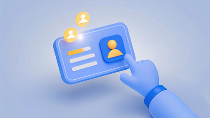 Digital ID is being presented by hand, showcasing user interface with icons