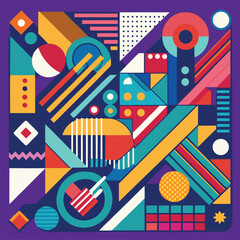 Abstract line shapes concept design background. Abstract Colorful Background. Abstract shapes background. Abstract colored background. Vector illustration stock illustration