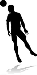 Soccer Football Player Male Silhouette Man