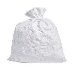 Enclosed White Sack on Black Background Visual