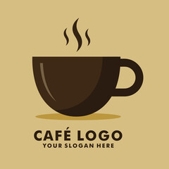Cafe Logo Stylish Coffee Cup Emblem for Branding