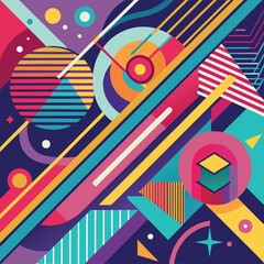 Abstract line shapes concept design background. Abstract Colorful Background. Abstract shapes background. Abstract colored background. Vector illustration stock illustration