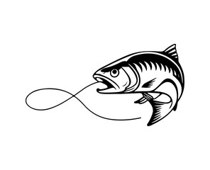 Graphic fly fishing