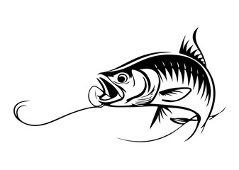 Graphic fly fishing