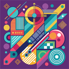 Abstract line shapes concept design background. Abstract Colorful Background. Abstract shapes background. Abstract colored background. Vector illustration stock illustration