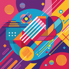 Abstract line shapes concept design background. Abstract Colorful Background. Abstract shapes background. Abstract colored background. Vector illustration stock illustration