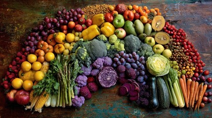 Colorful array of fresh produce