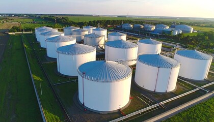 Aerial View Many Large White