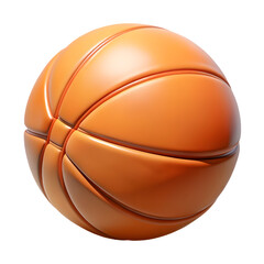 Fototapeta premium Dynamic Orange Basketball Isolated on Transparent Background for Sports and Game Enthusiasts