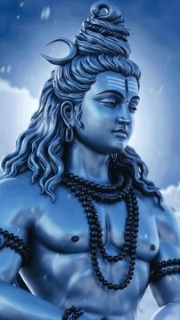 Serene Shiva in Calm Blue Aura