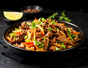 Fototapeta premium Bulgogi Authentic Bulgogi Dish on Plate