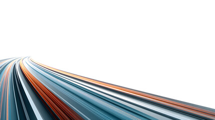 Abstract streaks of light, with vibrant orange and blue hues, creating a dynamic visual experience