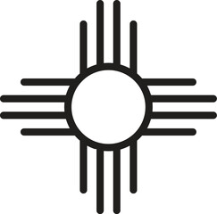 Zia Symbol Silhouette