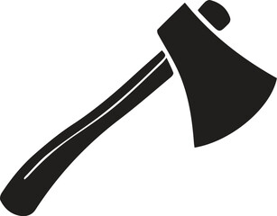 Simple axe vector illustration, axe silhouette, and icon on a white background