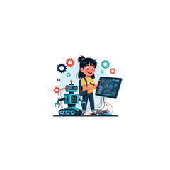 Girl with Robotic Innovation