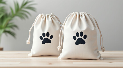 Cute Storage Bags with Paw Print Design for Pet Lovers and Animal Enthusiasts