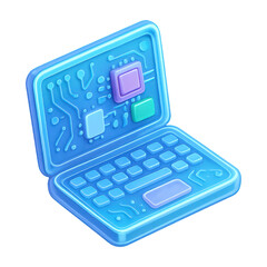 PNG Futuristic digital circuit laptop illustration.
