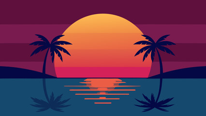 Obraz premium sunset on the beach