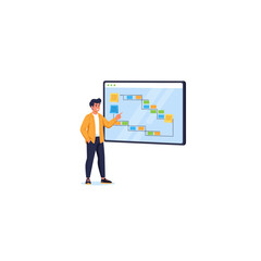 Man Working in Treehouse