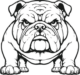  cane corso, black and white drawing of a dog with a ball in its mouth