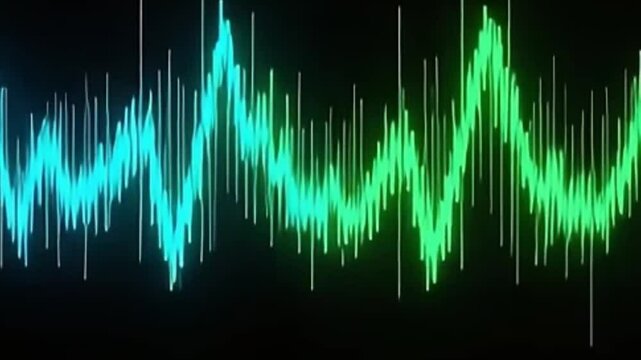 zigzag line animation background, vertical waveform loop, electric blue vector background, lime green motion graphic, geometric pulse animation, psychedelic seamless loop, abstract sharp-edged motion,