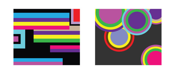 wall decoration vector design with square and round theme